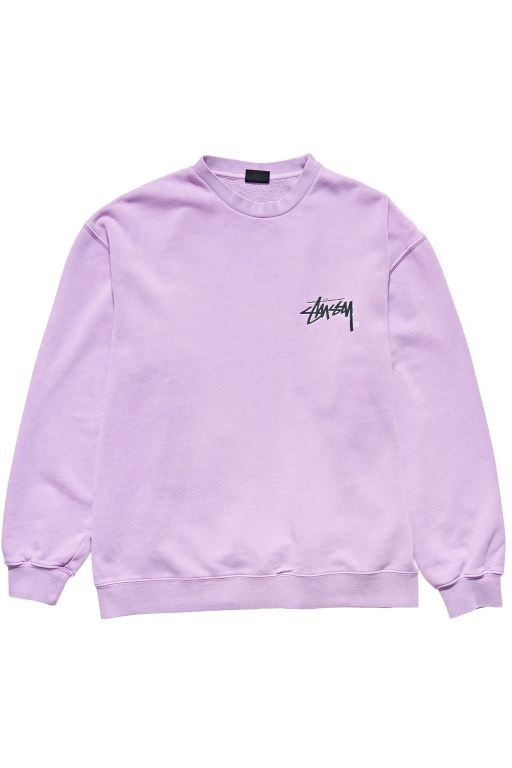 Stussy Mens Stock Shadow Crew Sweaters Red - RCOAM2649